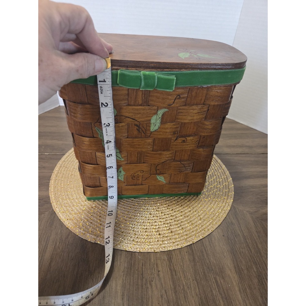 wooden Basketville picnic basket or box purse Vintage - Picture 12 of 14